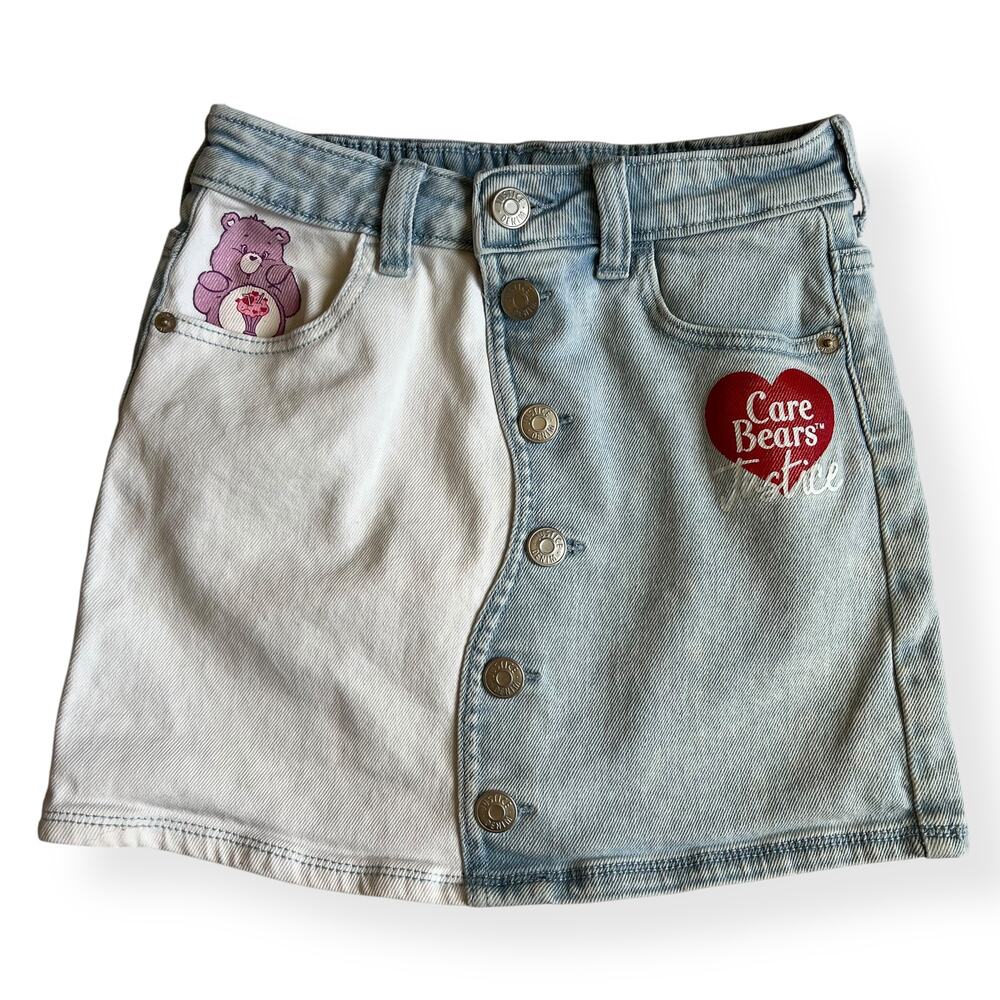 Justice Girls Care Bears Denim Skort